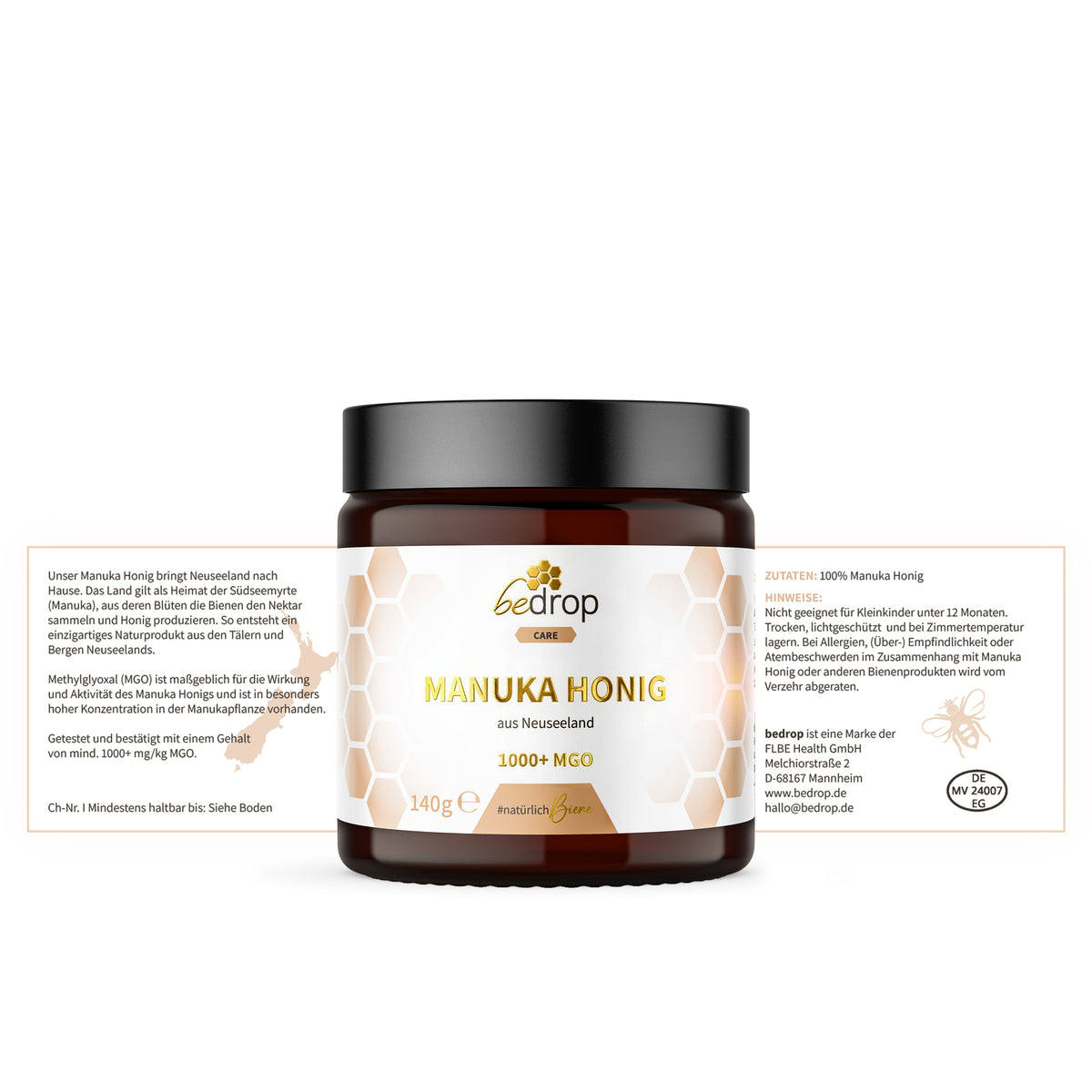 LIMITIERTE EDITION Manuka Honig 140g mit MGO 1000+