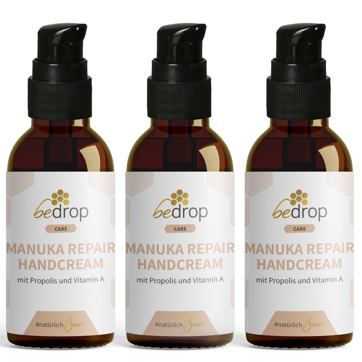 Vorteilsset: 3x Manuka Repair Handcream / Handcreme mit Manuka Honig, Propolis und Vitamin A im 3er Set