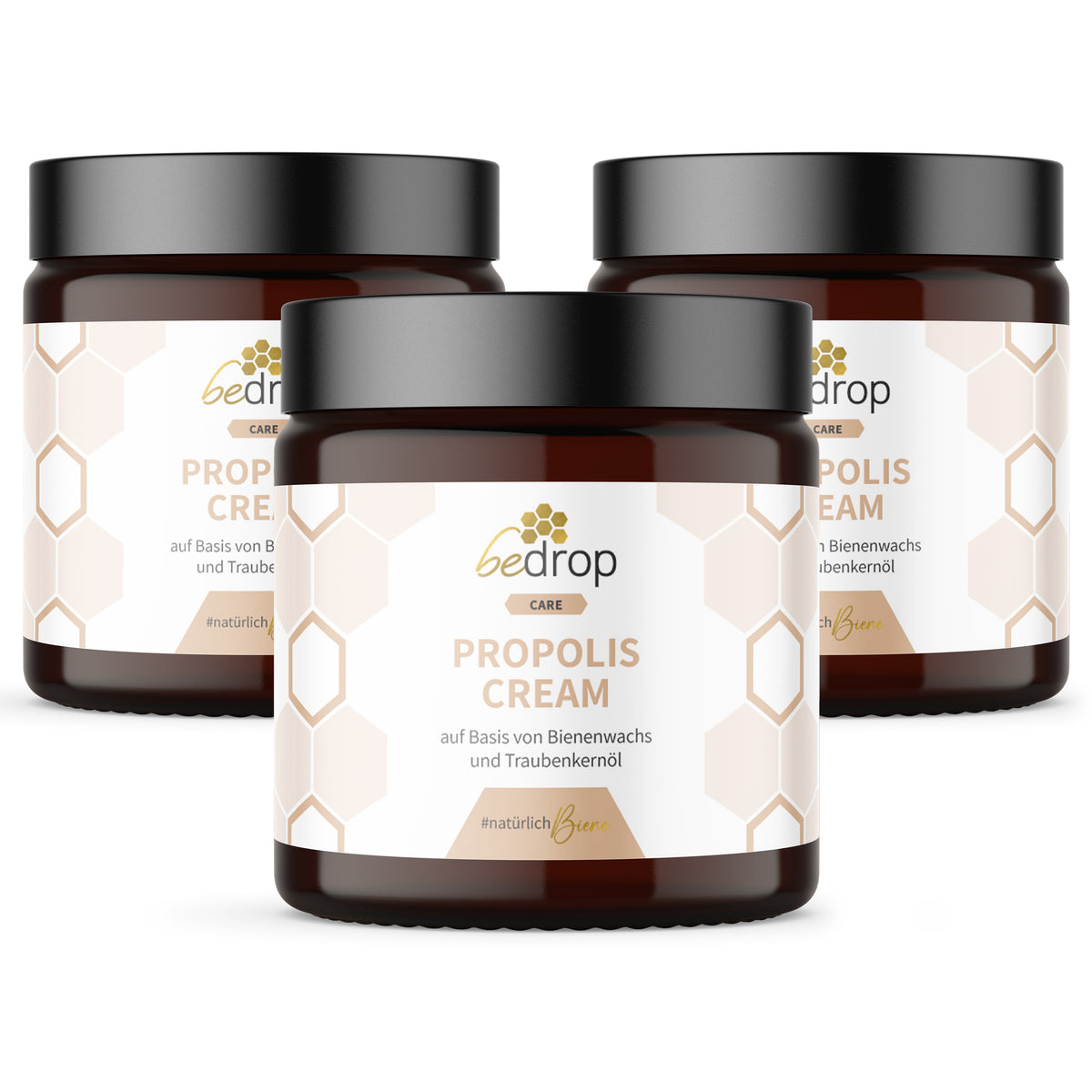 Vorteilsset: 3x Propolis Cream - hochdosierte Propolis Creme mit Bienenwachs & Traubenkernöl im 3er Set