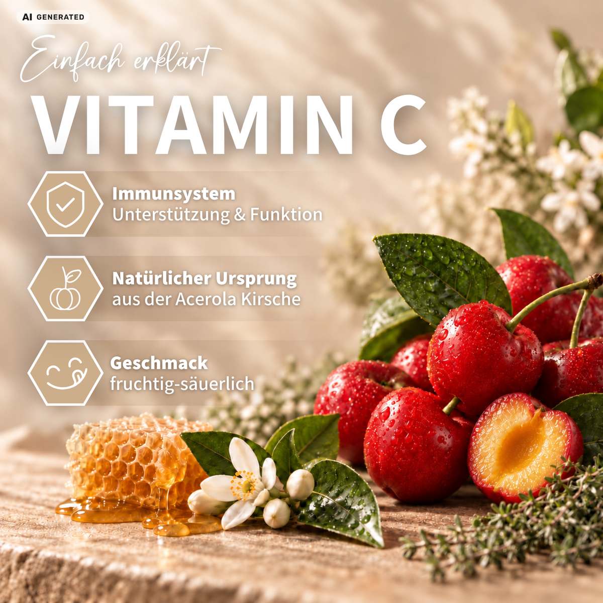 IMMUN*-BIENCHEN - Fruchtig-kräutriger Saft mit Manuka Honig und Vitamin C aus Acerola / 200ml