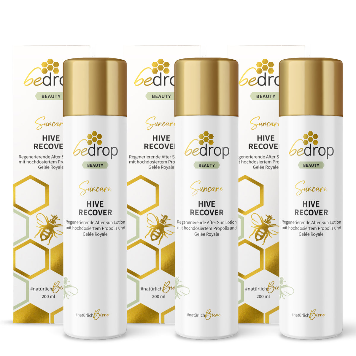 Vorteilsset: 3x HIVE RECOVER - regenerierende After Sun Lotion mit hochdosiertem Gelée Royale & Propolis - 200ml