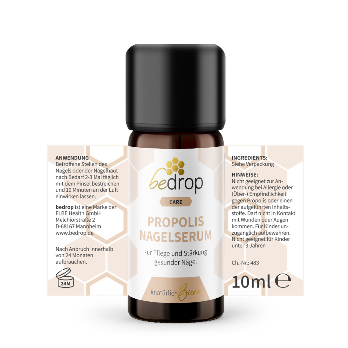 Propolis Nagelserum - Nagelpflege mit hochdosiertem Propolis & 4 ätherischen Ölen - 10ml